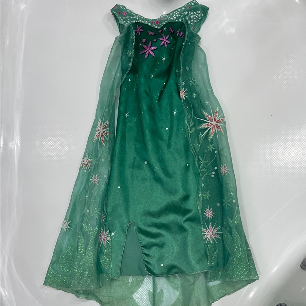 Green Floral Kids Costume